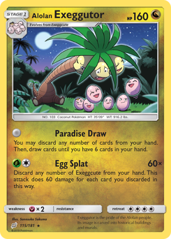 Alolan Exeggutor z edície Team Up, karta č.115