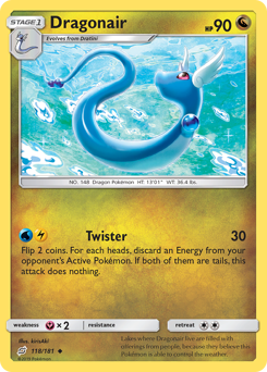 Dragonair z edície Team Up, karta č.118