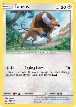 Tauros z edície Team Up, karta č.129
