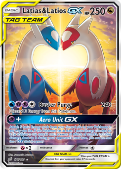 Latias & Latios-GX z edície Team Up, karta č.170