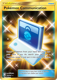 Pokémon Communication z edície Team Up, karta č.196