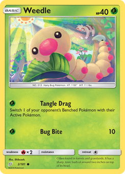 Weedle z edície Team Up, karta č.2