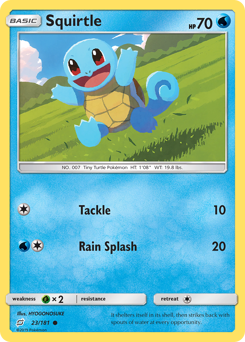 Squirtle z edície Team Up, karta č.23
