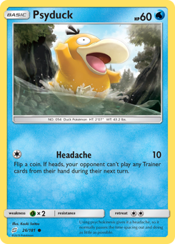 Psyduck z edície Team Up, karta č.26