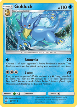 Golduck z edície Team Up, karta č.27