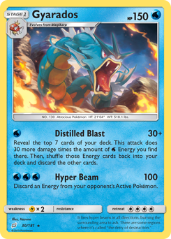 Gyarados z edície Team Up, karta č.30