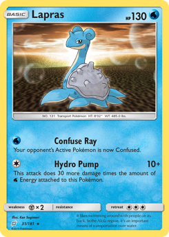 Lapras z edície Team Up, karta č.31