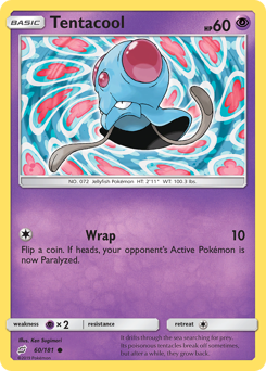 Tentacool z edície Team Up, karta č.60