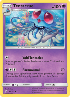 Tentacruel z edície Team Up, karta č.61