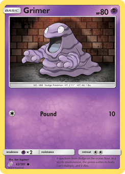 Grimer z edície Team Up, karta č.62