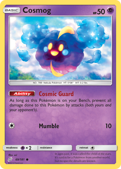 Cosmog z edície Team Up, karta č.69
