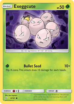 Exeggcute z edície Team Up, karta č.8