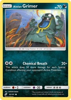 Alolan Grimer z edície Team Up, karta č.83