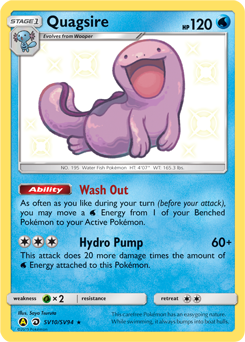 Quagsire z edície Hidden Fates Shiny Vault, karta č.SV10