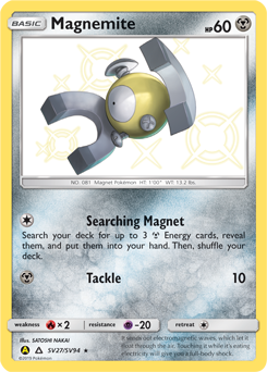 Magnemite z edície Hidden Fates Shiny Vault, karta č.SV27