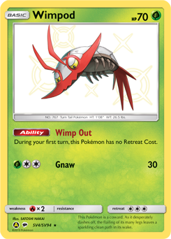 Wimpod z edície Hidden Fates Shiny Vault, karta č.SV4