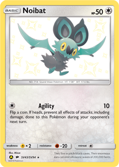 Noibat z edície Hidden Fates Shiny Vault, karta č.SV43