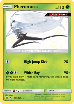 Pheromosa z edície Hidden Fates Shiny Vault, karta č.SV5