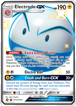 Electrode-GX z edície Hidden Fates Shiny Vault, karta č.SV57