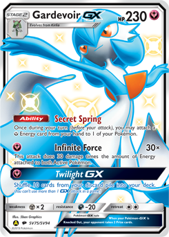 Gardevoir-GX z edície Hidden Fates Shiny Vault, karta č.SV75