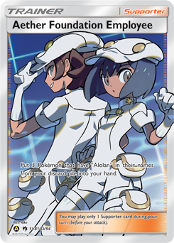 Aether Foundation Employee z edície Hidden Fates Shiny Vault, karta č.SV81