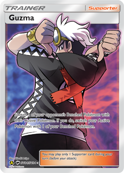 Guzma z edície Hidden Fates Shiny Vault, karta č.SV84