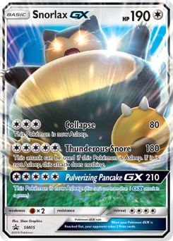 Snorlax-GX z edície SM Black Star Promos, karta č.SM05
