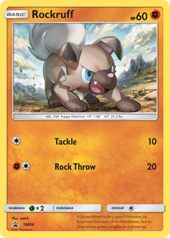 Rockruff z edície SM Black Star Promos, karta č.SM06
