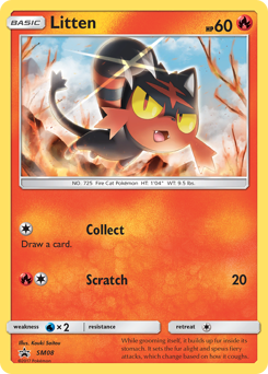 Litten z edície SM Black Star Promos, karta č.SM08