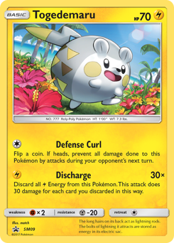 Togedemaru z edície SM Black Star Promos, karta č.SM09