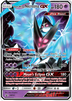 Dawn Wings Necrozma-GX z edície SM Black Star Promos, karta č.SM101