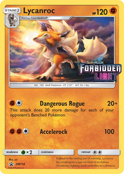 Lycanroc z edície SM Black Star Promos, karta č.SM118