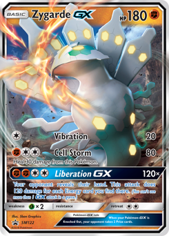 Zygarde-GX z edície SM Black Star Promos, karta č.SM122