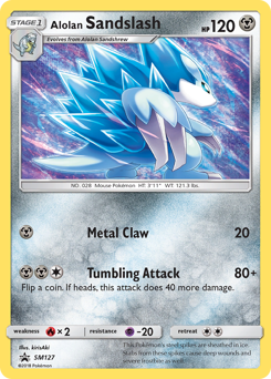 Alolan Sandslash z edície SM Black Star Promos, karta č.SM127