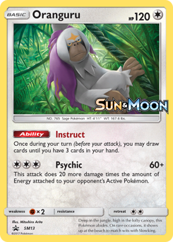 Oranguru z edície SM Black Star Promos, karta č.SM13