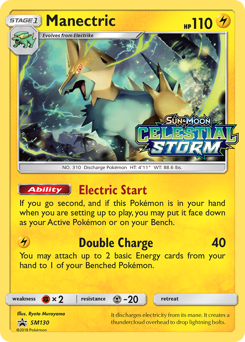 Manectric z edície SM Black Star Promos, karta č.SM130