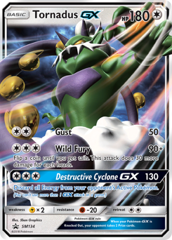 Tornadus-GX z edície SM Black Star Promos, karta č.SM134