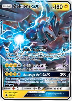 Zekrom-GX z edície SM Black Star Promos, karta č.SM138