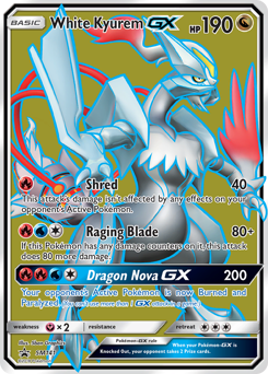White Kyurem-GX z edície SM Black Star Promos, karta č.SM141