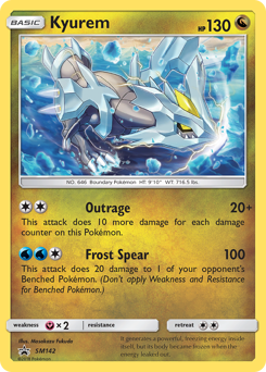 Kyurem z edície SM Black Star Promos, karta č.SM142