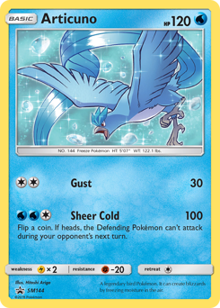 Articuno z edície SM Black Star Promos, karta č.SM144