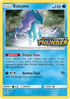 Suicune z edície SM Black Star Promos, karta č.SM149