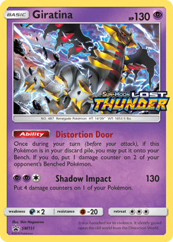 Giratina z edície SM Black Star Promos, karta č.SM151