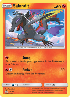 Salandit z edície SM Black Star Promos, karta č.SM154