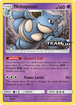 Nidoqueen z edície SM Black Star Promos, karta č.SM160