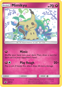 Mimikyu z edície SM Black Star Promos, karta č.SM163
