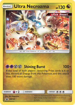 Ultra Necrozma z edície SM Black Star Promos, karta č.SM165