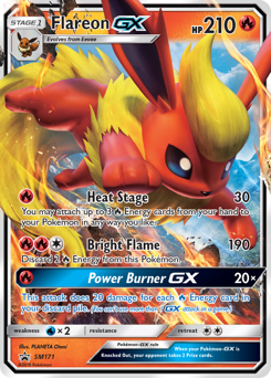 Flareon-GX z edície SM Black Star Promos, karta č.SM171