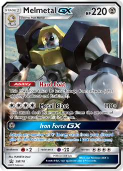 Melmetal-GX z edície SM Black Star Promos, karta č.SM178