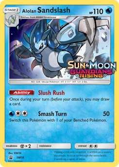 Alolan Sandslash z edície SM Black Star Promos, karta č.SM18